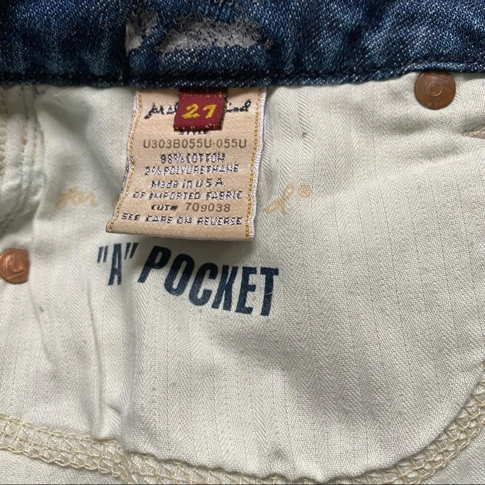 7 For All Mankind denim mini skirt with A pocket - Picture 6 of 6